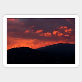 Sunrise on the hills Sticker